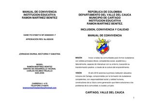 MANUAL DE CONVIVENCIA RMB