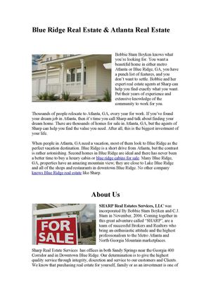 Calameo Cabins For Sale In Blue Ridge Ga