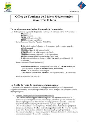 Le projet de l'Office de Tourisme Béziers Méditerranée