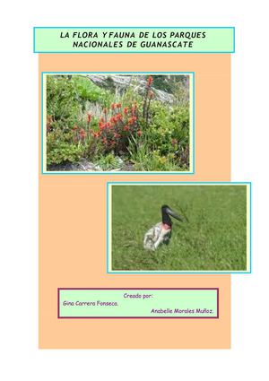 Flora y Fauna de los Parques Nacionales de Guanacaste