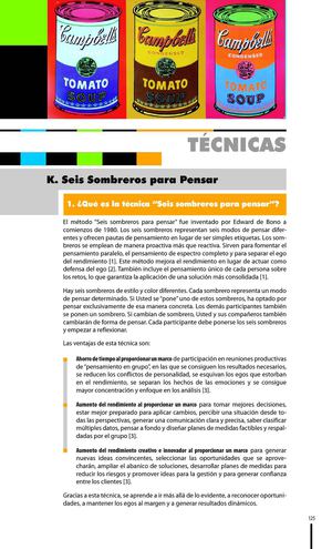 6 sombreros para pensar