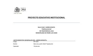 PEI Jardín Sala Cuna Trapelacucha