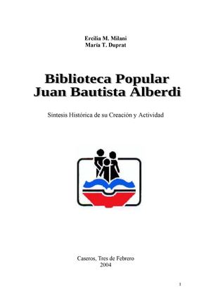 Historia Biblioteca Alberdi - Caseros (2012)