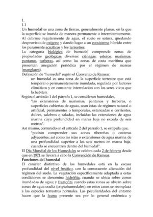 trabajo de investigacion sobre humedales