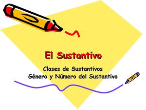 El Sustantivo