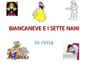 Biancaneve e i sette nani in rima...