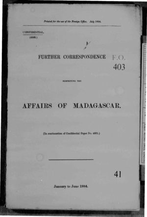 Madagascar : Monarchie et Colonisation 1884