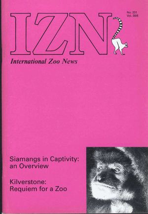 International Zoo News Volume 38 No.6 September 1991