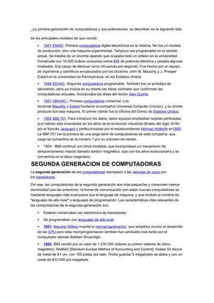 INVESTIGACION DE LA EVOLUCION DE LA COMPUTADORA Y SU USO EN LOS PROCESOS DE INFORMACION