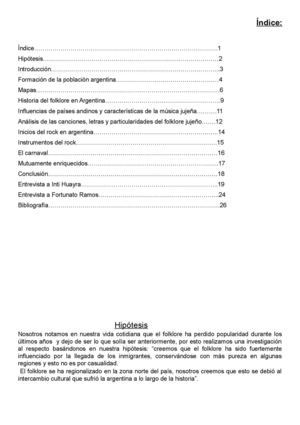 Influencia del Rock en la música Folcklórica
