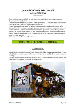 Comité VERCELLI Journal 2011-2012