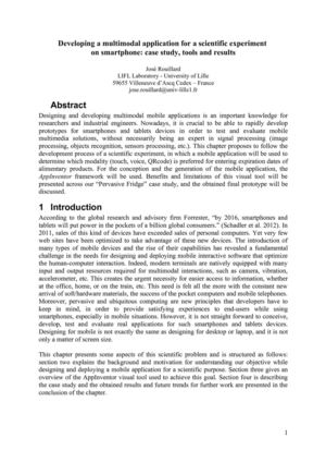 Developing a multimodal application for a scientific experiment  on smartphone: case study, tools and results