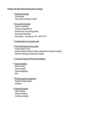 Finance and marketing