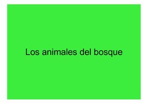cuento los animales del bosque