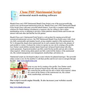 Shaadi Clone PHP Matrimonial Script / PHP Match Making Script