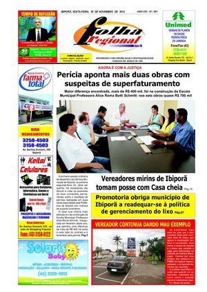 Folha Regional - Ibiporã - Edição 281 - 30 de Novembro de 2012