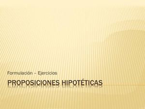 Proposiciones Hipotéticas