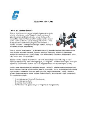 How Selector Switches Work