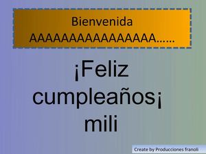 Feliz cumpleaños Mily