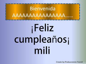Feliz cumpleaños Mily
