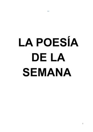 POESIA DE LA SEMANA