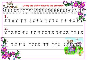 Using the cipher decode the proverbs