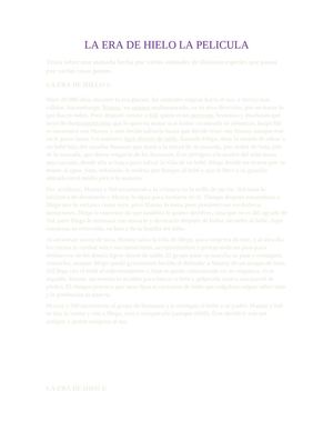 La era De hielo (las peliculas)