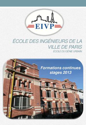Catalogue 2013 de la formation continue de l'EIVP