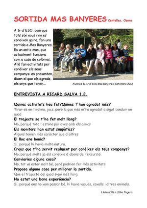 Sortida Mas Banyeres