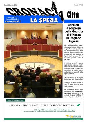 Cronaca4 di Giovedì 6 Dicembre 2012