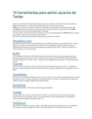 10 herramientas para twitter