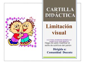 CARTILLA DIDÁCTICA LIMITACIÓN VISUAL