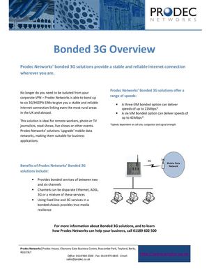 Prodec Networks Bonded 3G Overview