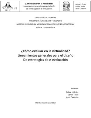 ¿Cómo evaluar en la virtualidad? Lineamientos de e-evaluación