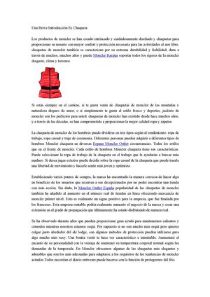 Una breve introduccion de Chaqueta