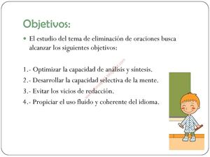 eliminacion de oraciones 