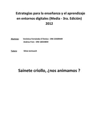 Sainete criollo, ¿nos animamos ? 