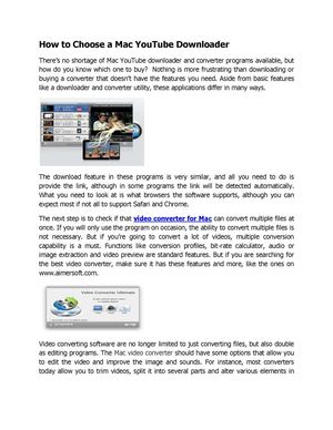 How to Choose a Mac YouTube Downloader