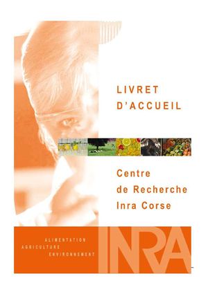 Livret d'Accueil nouveaux arrivants Centre Inra de Corse 2012