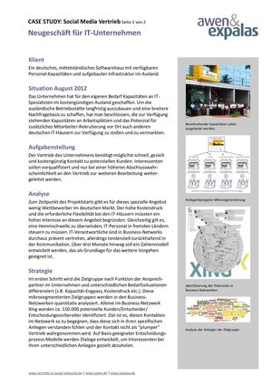 Case Study Social Media Vertrieb