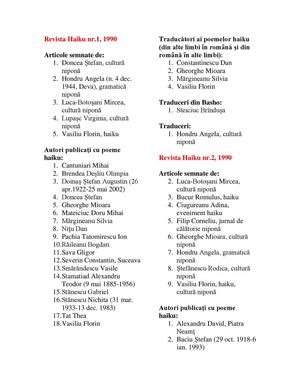 Proiect Autori si volume - model de listare 