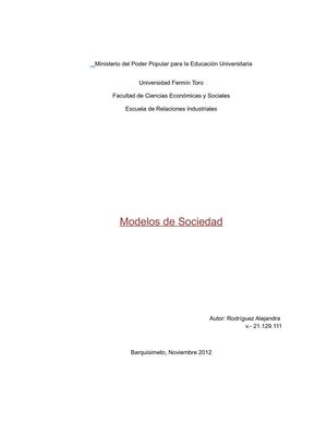 Modelos de Sociedad