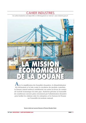 LA MISSION ÉCONOMIQUE DE LA DOUANE