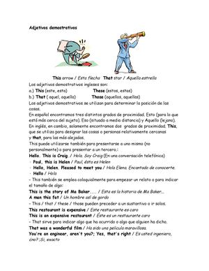 Adjetivos demostrativos