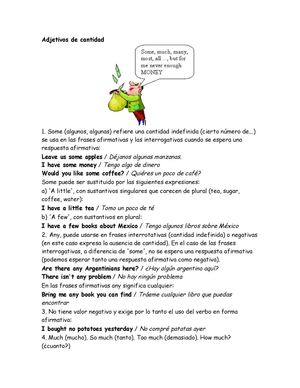 Adjetivos de cantidad