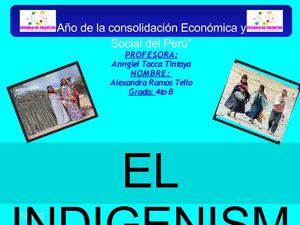 El Indigenismo