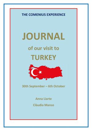 JOURNAL of our visit to TURKEY