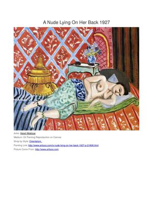 A Nude Lying On Her Back 1927-Artisoo