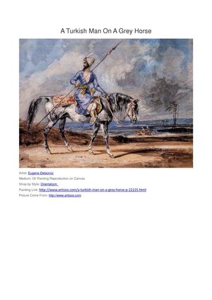 A Turkish Man On A Grey Horse -Artisoo