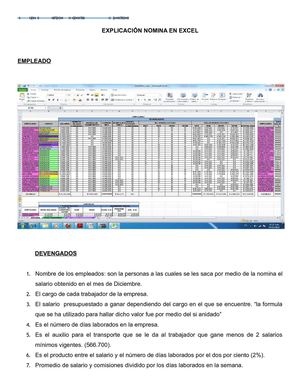EXPLICACIÓN NOMINA EN EXCEL